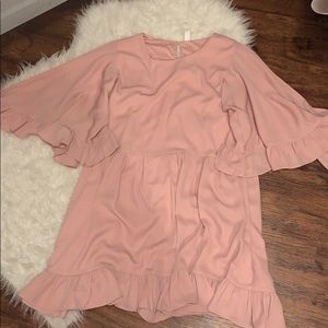 Ruffle shift dress